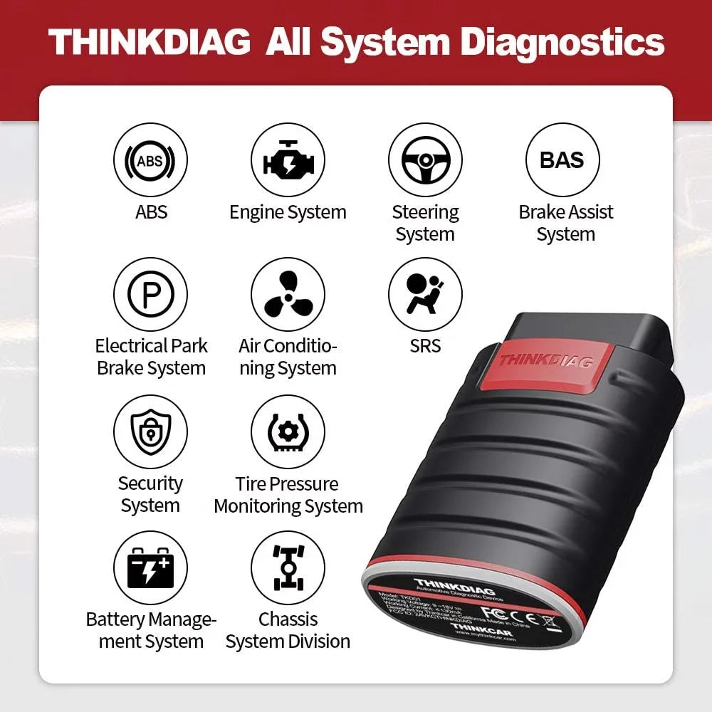 thinkcar ThinkDiag  Scanner Bluetooth, Diagnostic Bluetooth Car Code Reader