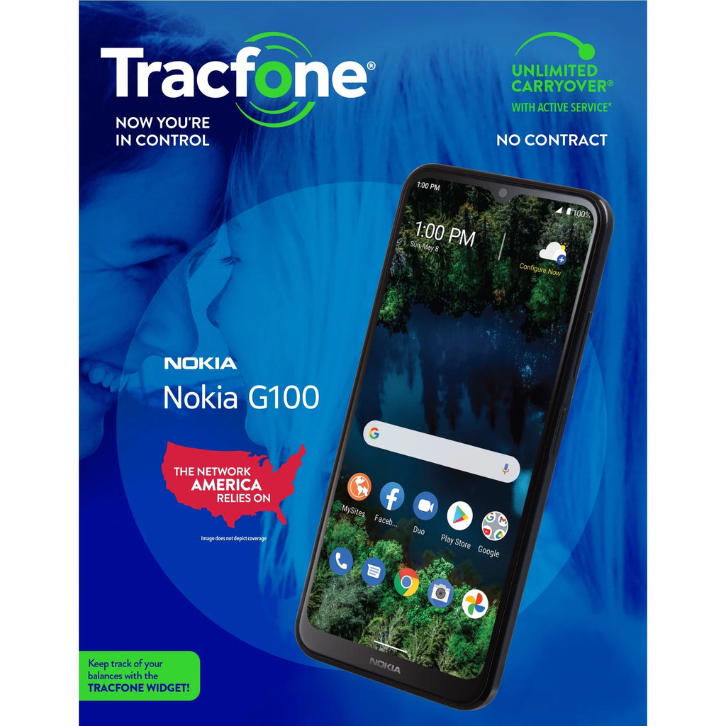 Tracfone Nokia , 32GB, Blue- Prepaid Smartphone [Locked to Tracfone Wireless]