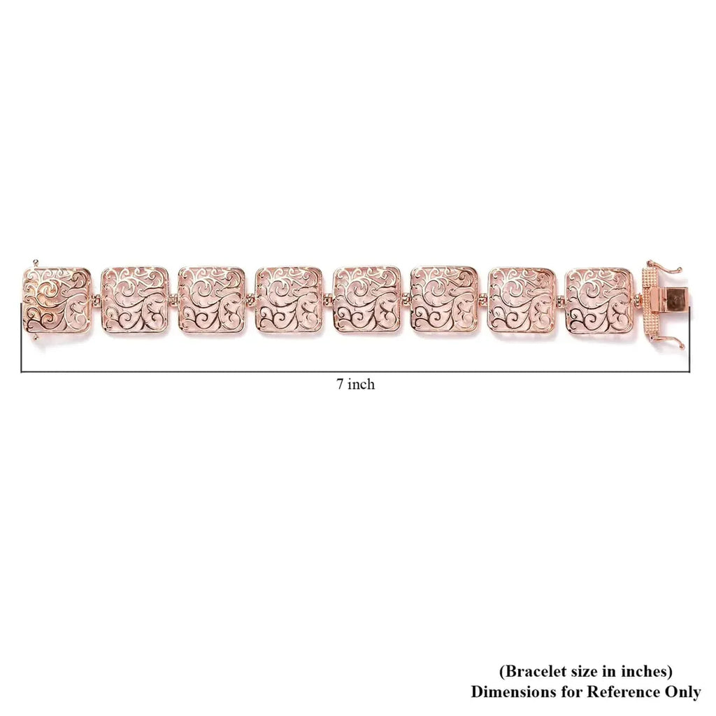 Shop  18K Rose Gold Plated Bracelet Jewelry Size 6.5" Birthday Mothers Day Gifts for Mom