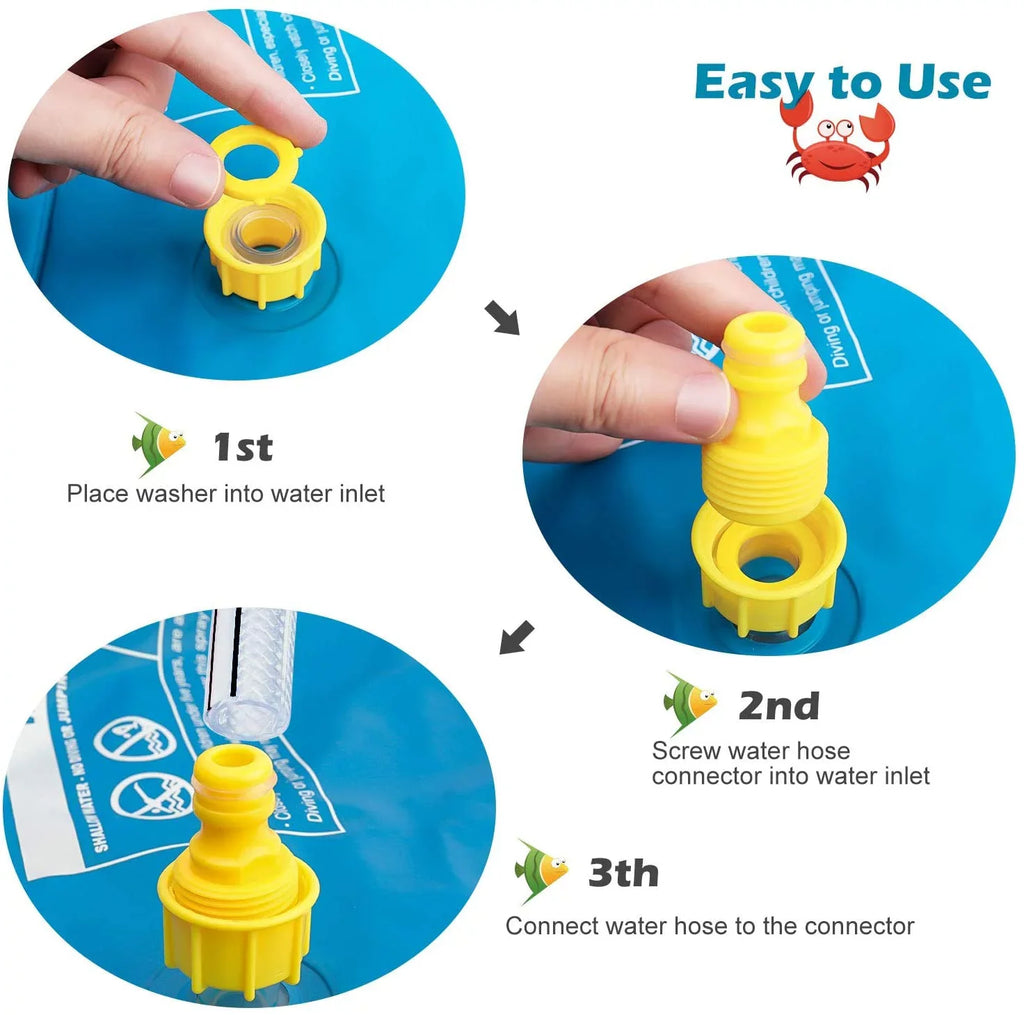 Sprinkle & Splash Play Mat - 68" Water Sprinkler, Kiddie Outdoor Outside Water Pool Toys for Toddlers Kids Children Infants Boys and Girls - Perfect Inflatable Outdoor Summer Water Toys Sprinkler pad