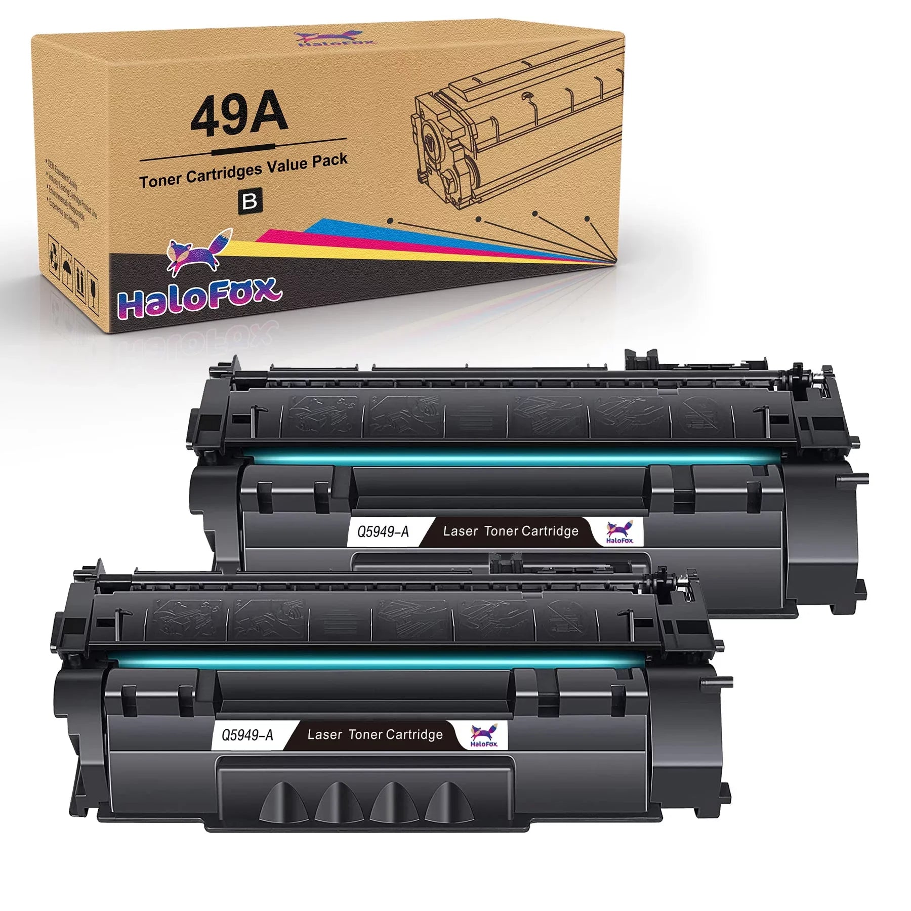 2 Black 49A |  Toner Cartridge Replacement for  1320 1320n 1320nw 1320tn 3390  3392  1160 Printer