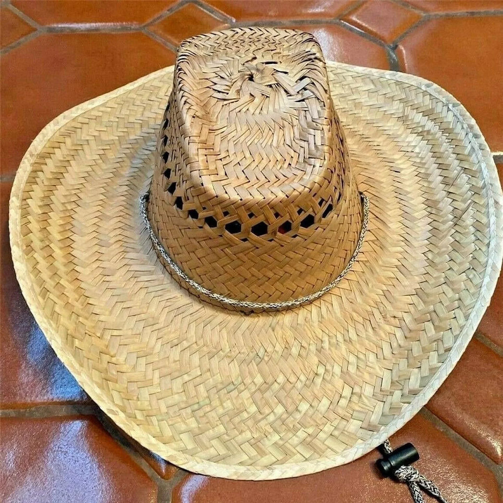 Straw  Sombrero Summer  Cowboy Western    curved - New with box/tags