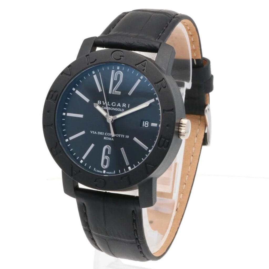 Pre-Owned Bvlgari  carbon watch  self-winding men's (Good)