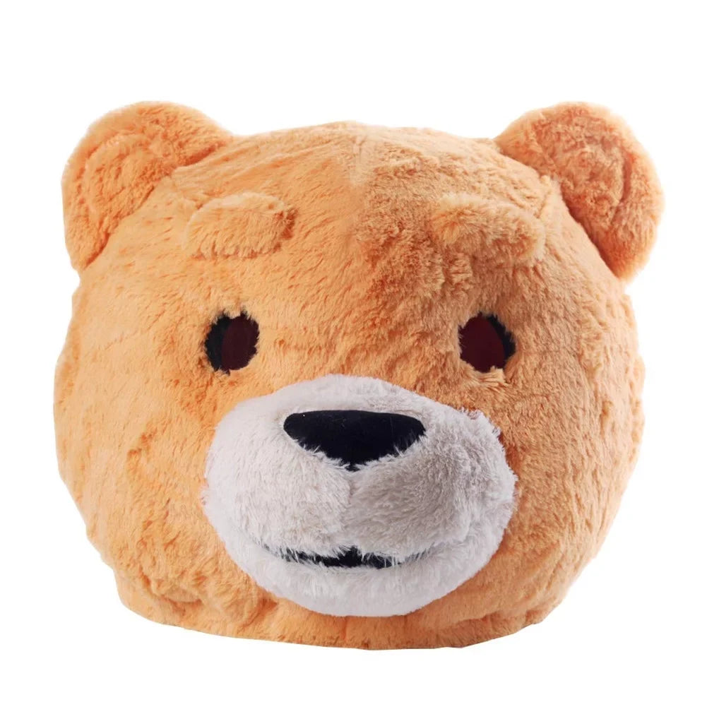 Plush Teddy Bear Mascot Head Costume Character Mascot Mask