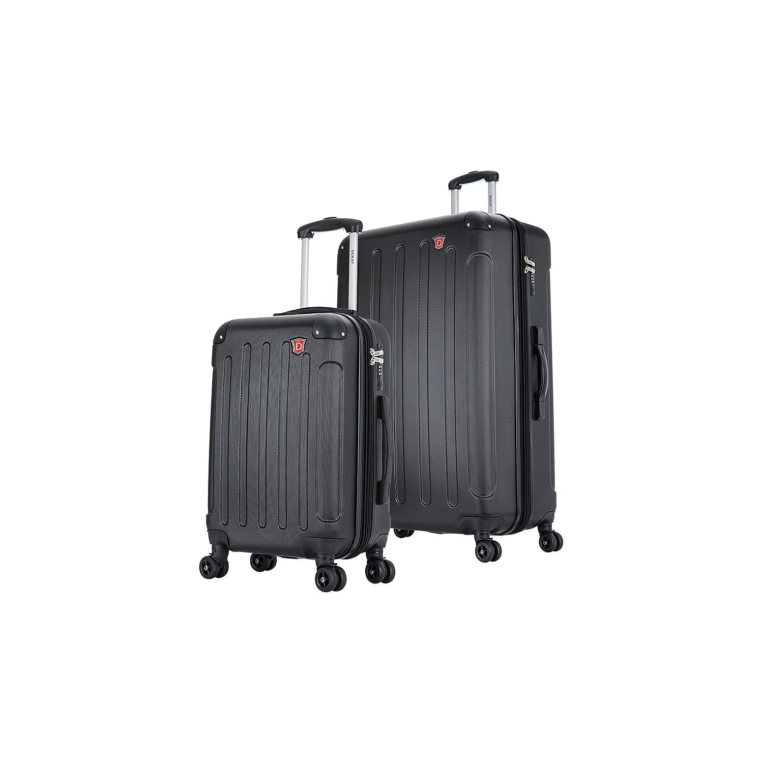 Intely 2-Piece Plastic Luggage Set Black (-)