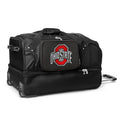 Ohio State Buckeyes Black 27'' 2-Wheel Drop Bottom Rolling Duffel Bag