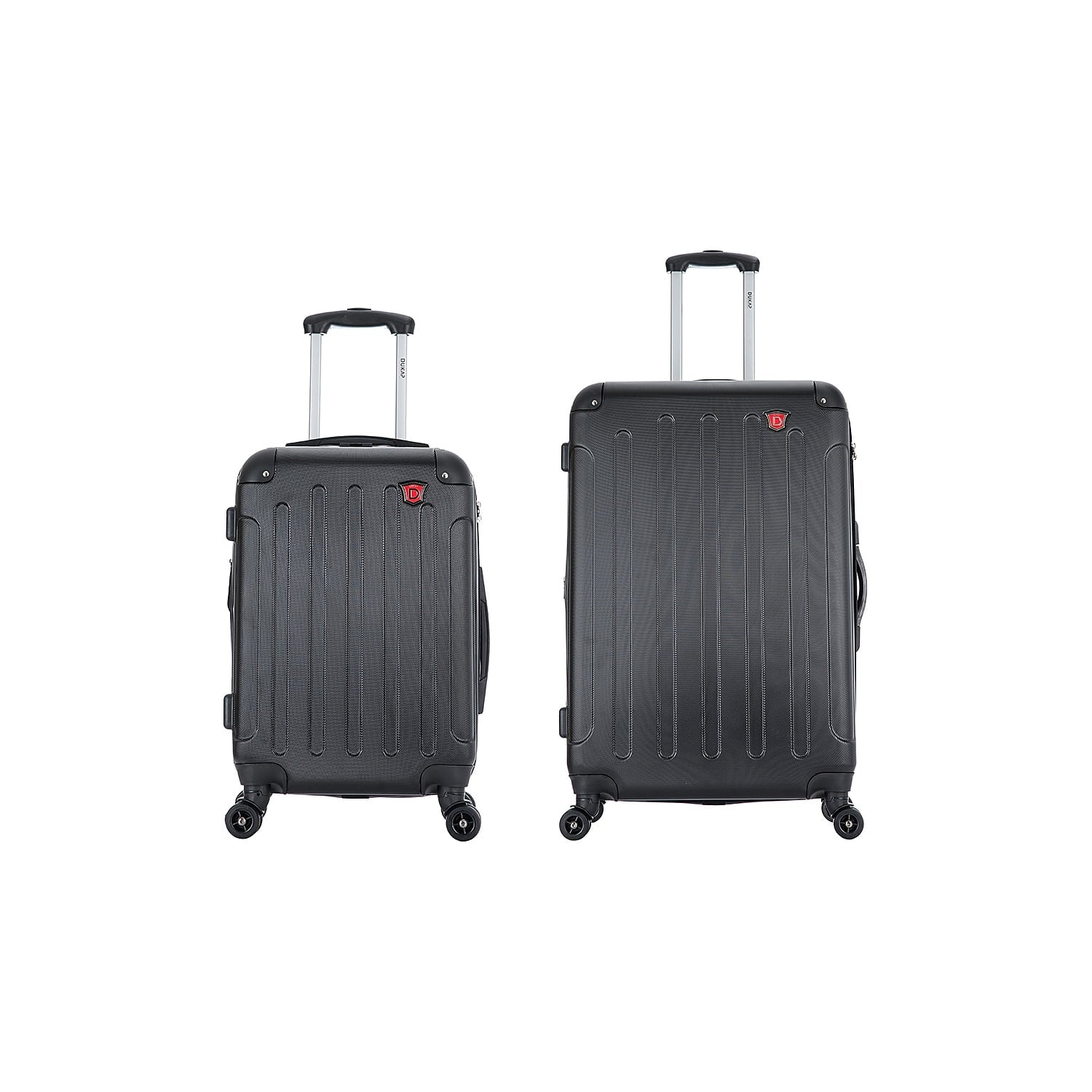 Intely 2-Piece Plastic Luggage Set Black (-)