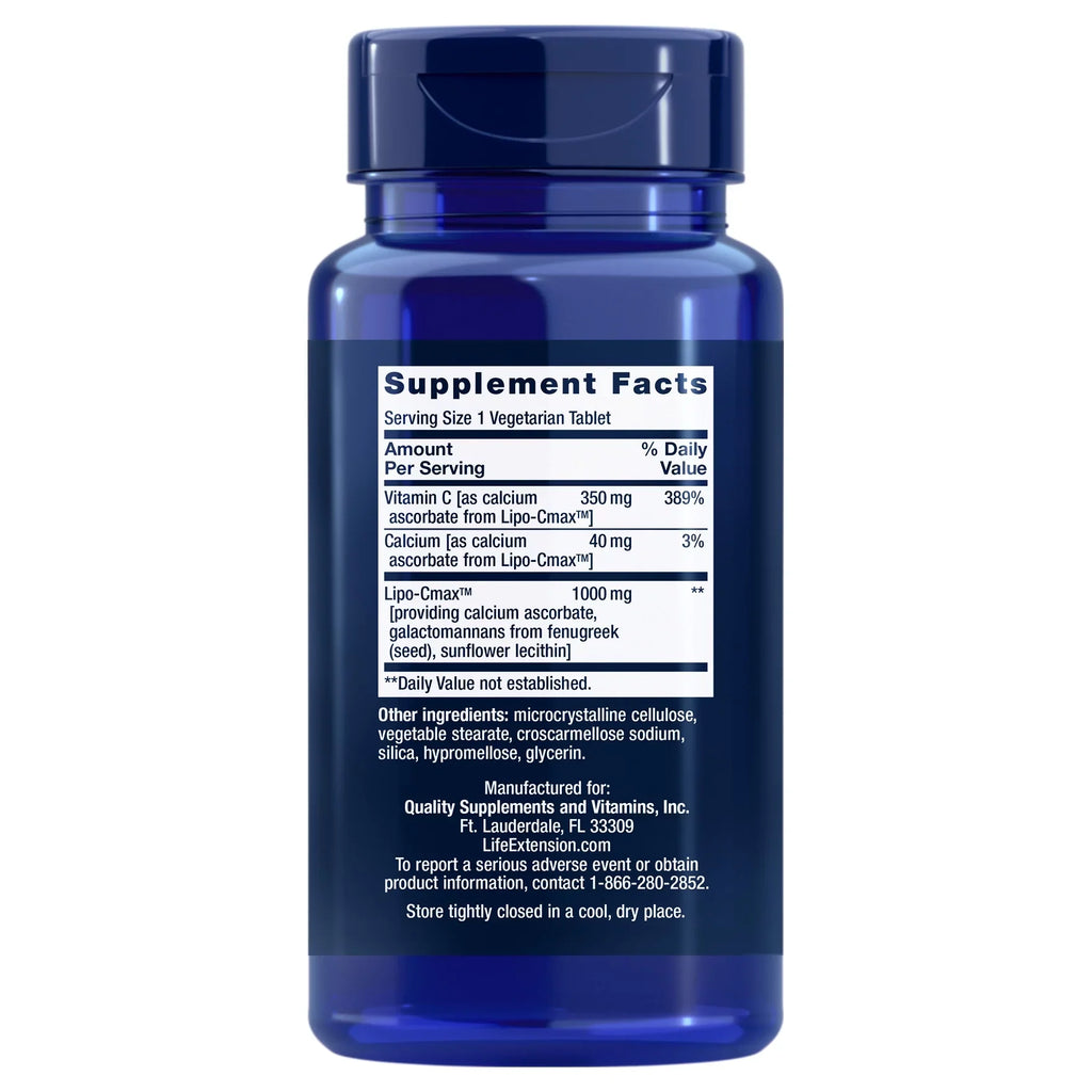 Life Extension Vitamin  24-Hour Liposomal Hydrogel Formula – Liposomal Vitamin  Supplement for Immune & Skin Health with Calcium - Vegetarian, Gluten-Free, Non- – 60 Tablets