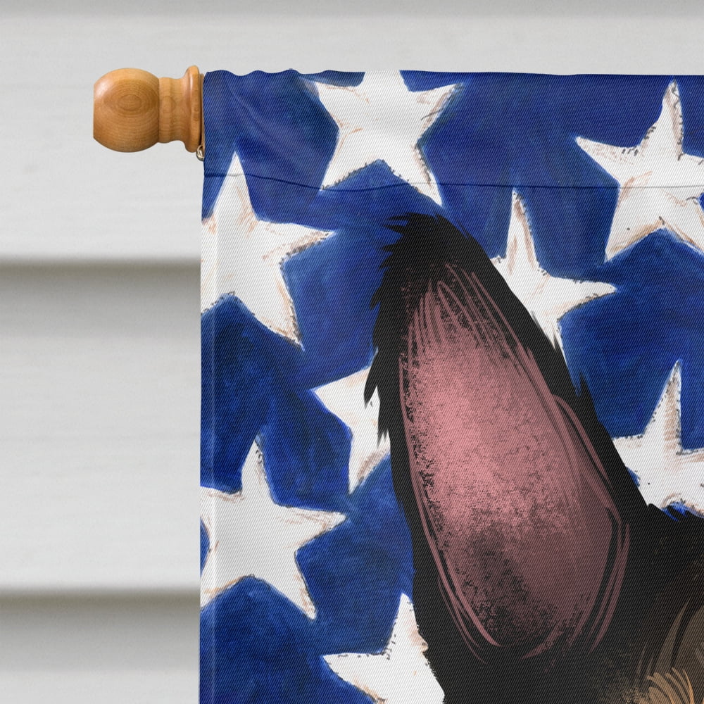 Australian Kelpie American Flag Flag Canvas House Size