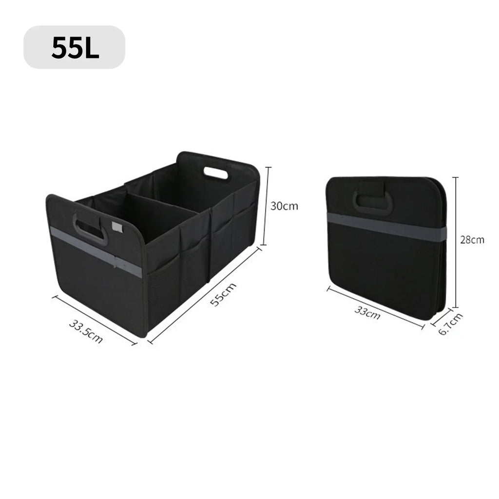 moobody Car Trunk Organizer Car Trunk Storage Box Automotive Cargo Organizer Oxford Cloth Folding Car Storage Box 55L