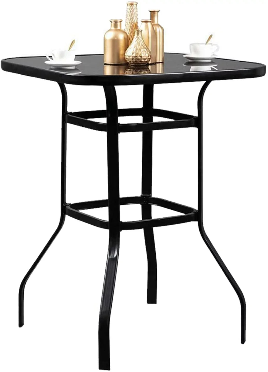 Madison Modern & Water Resistance Glass Bar Table For Poolside Use