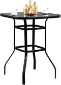 Elpis Beautiful Design With Sturdy Glass Bar Table For Backyard Use