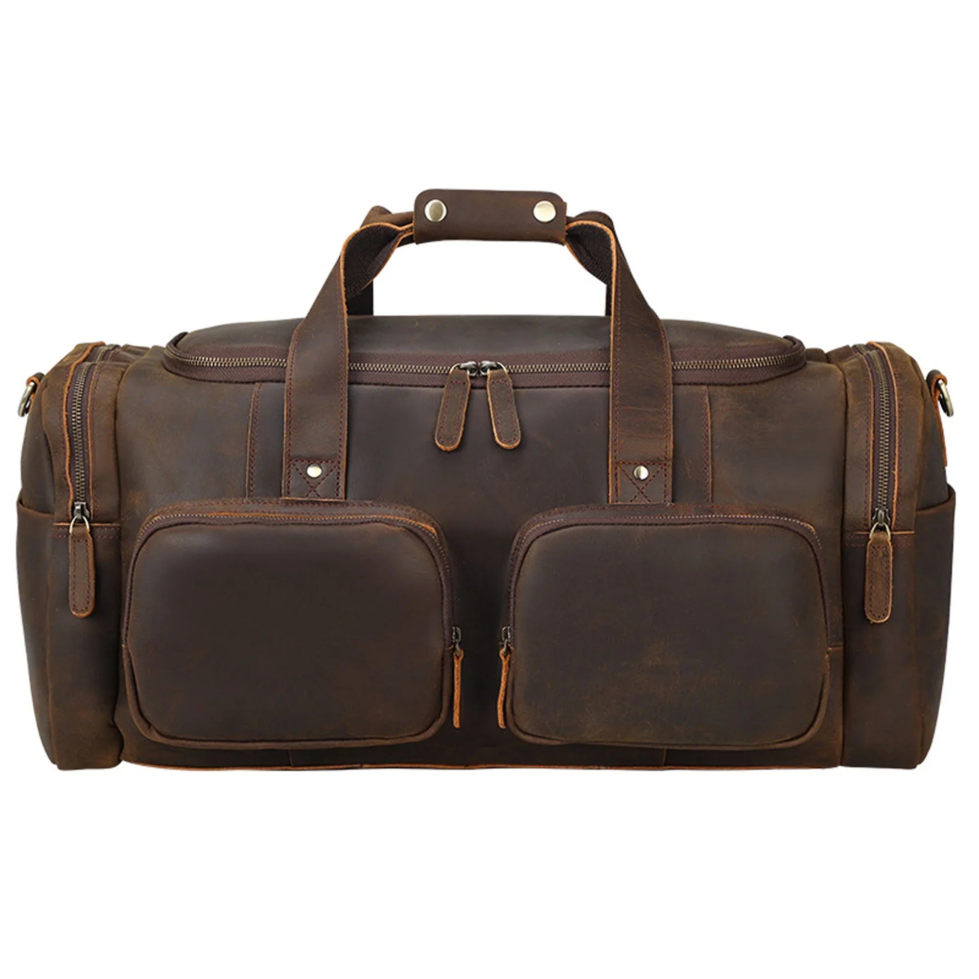 Full Grain Leather Duffle Bag, Travel Bag, Shoulder Bag