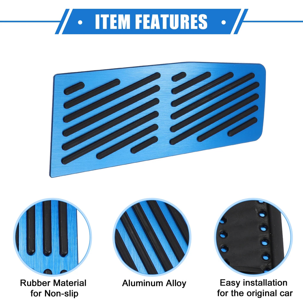 3 Pcs Car Gas Accelerator Brake Foot Rest Pedal Cover Pad for Mazda -30 2020-2021 Antislip Blue