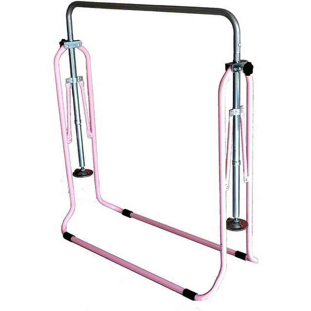 Junior Pro Gymnastics Bar: Pink Monkey Bar Climbing Tower for Kids' Horizontal Kip Bar Training