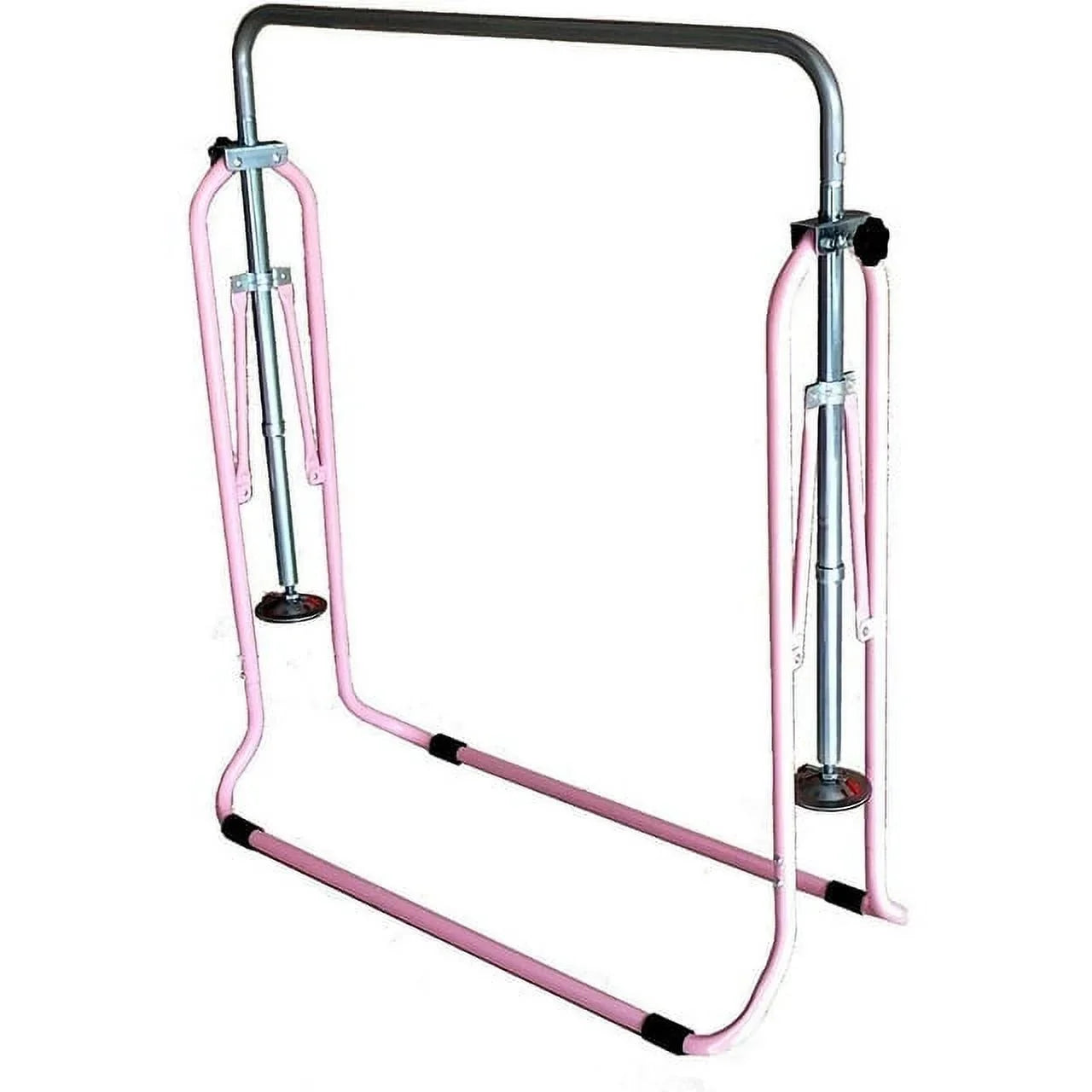 Junior Pro Gymnastics Bar: Pink Monkey Bar Climbing Tower for Kids' Horizontal Kip Bar Training