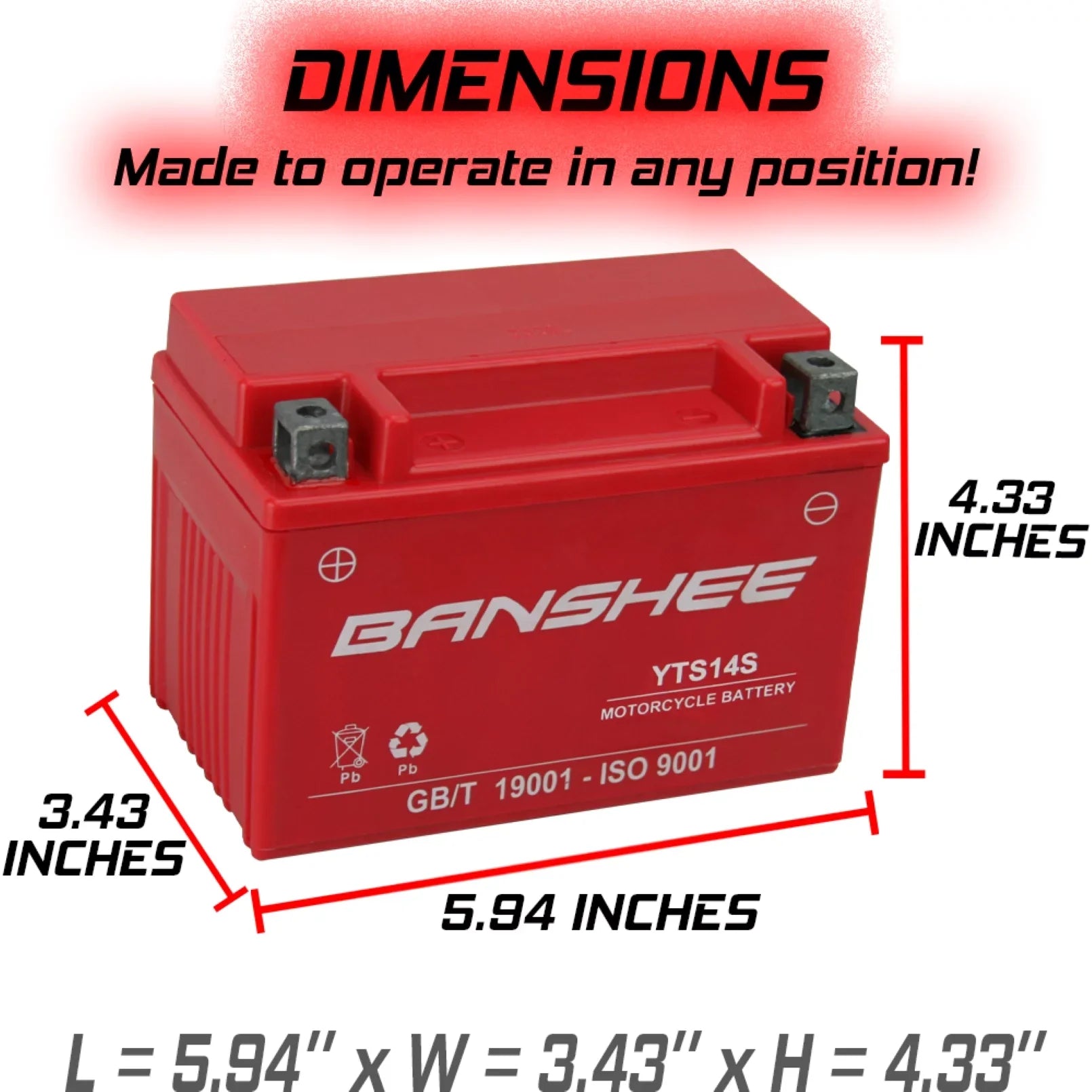 Banshee  Motorsports Battery Compatible with   (Auxiliary Battery)