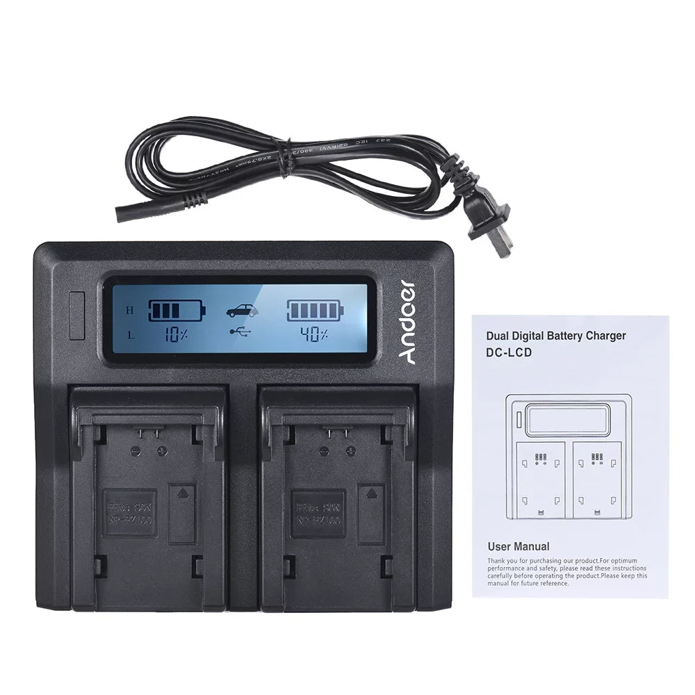 Tomshoo - Dual Channel  Battery Replacement for Sony