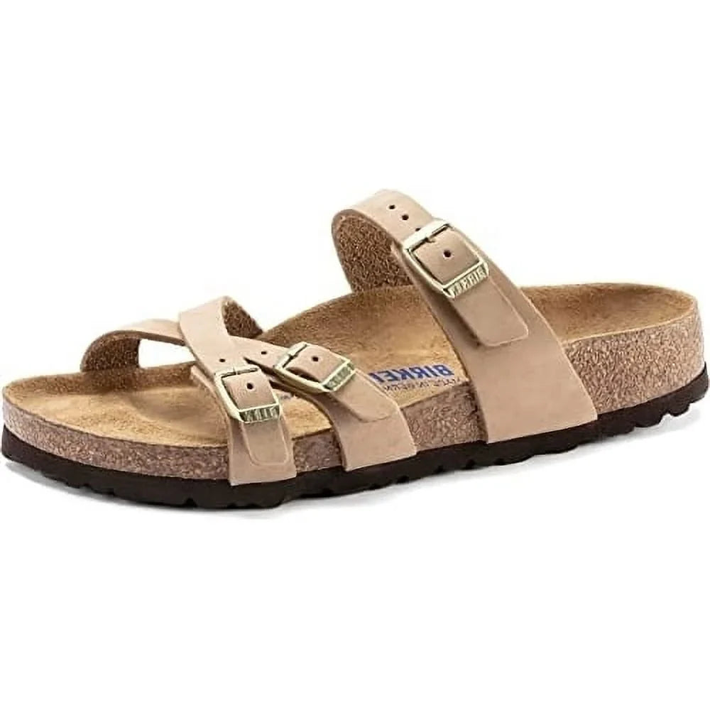 Birkenstock Women's Franca Soft Footbed Sandcastle Nubuck - Narrow - 1022973