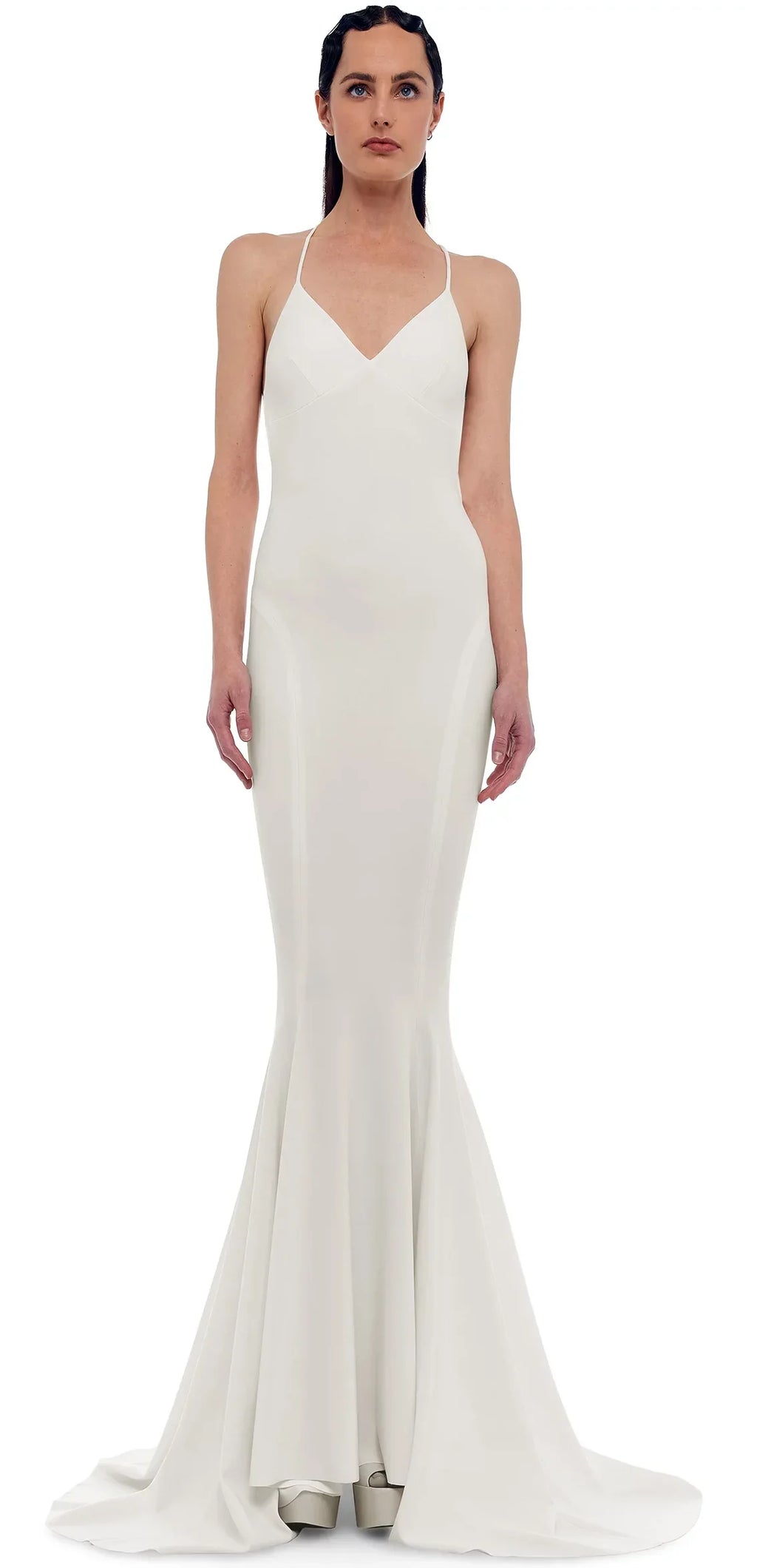 Norma Kamali   Women's Low Back Mermaid Gown,  Medium/38