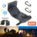 Paddsun Solar Panel Folding Power Bank 80W  Outdoor Camping Hiking Phone Charger