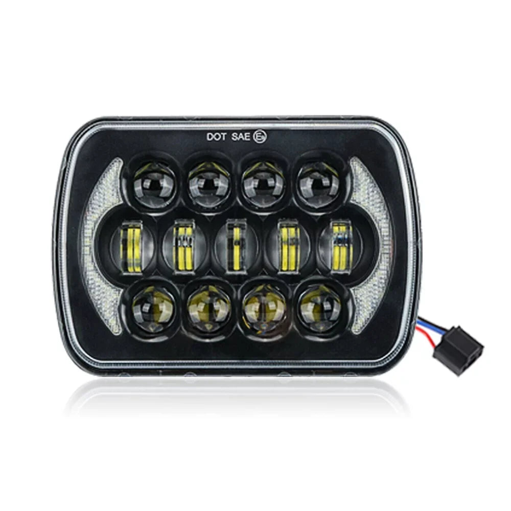Pair 400W 7x6" 5x7"  Headlight Hi Lo Beam  For Chevrolet Jeep Cherokee