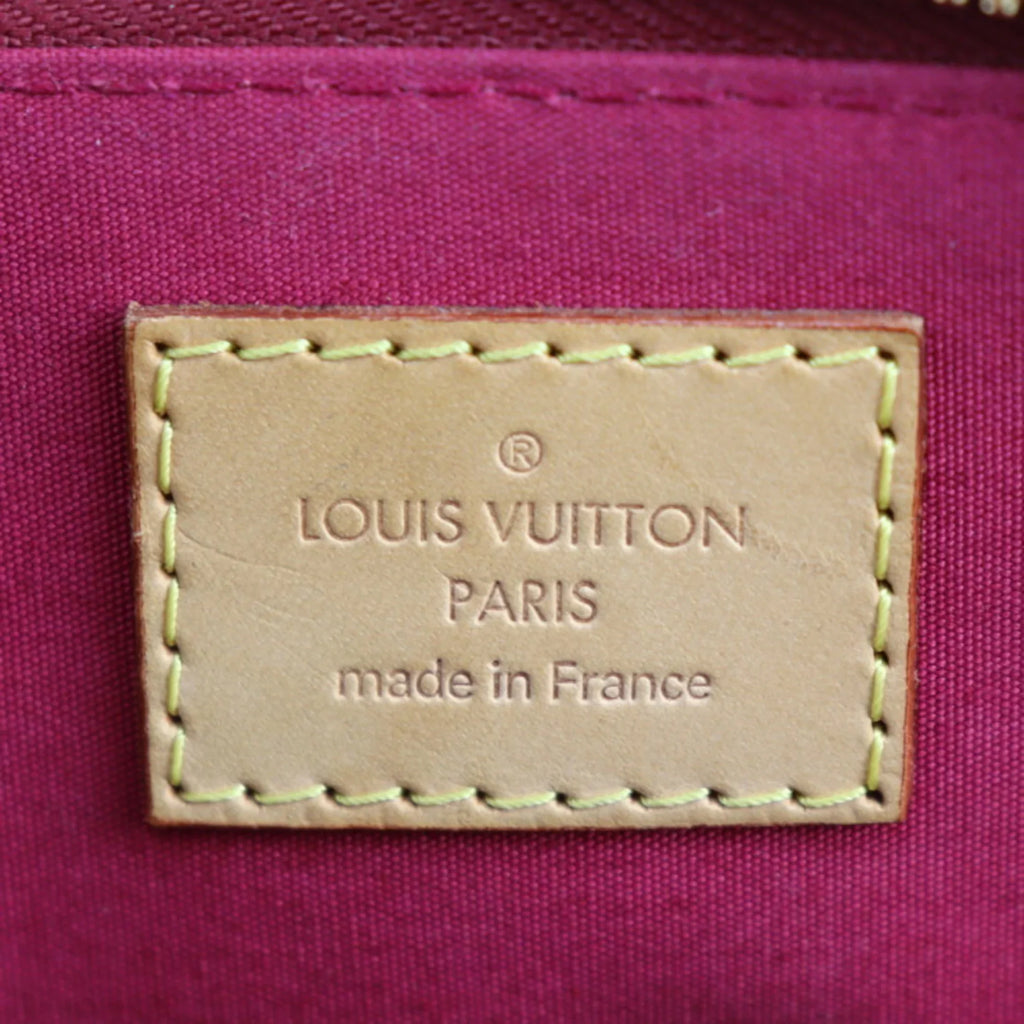 Pre-Owned   Alma  Handbag  Monogram Vernis Pomme d'Amour Gold Hardware 2WAY Shoulder Bag Crossbody Vuitton (Like New)