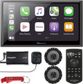 Pioneer - Car Stereo Bundle with SiriusXM Tuner & Coaxial Speakers. 6.8" Capacitive Multimedia Receiver with Wireless Apple CarPlay and Android Auto, Alexa, SiriusXM Ready, Maestro Ready