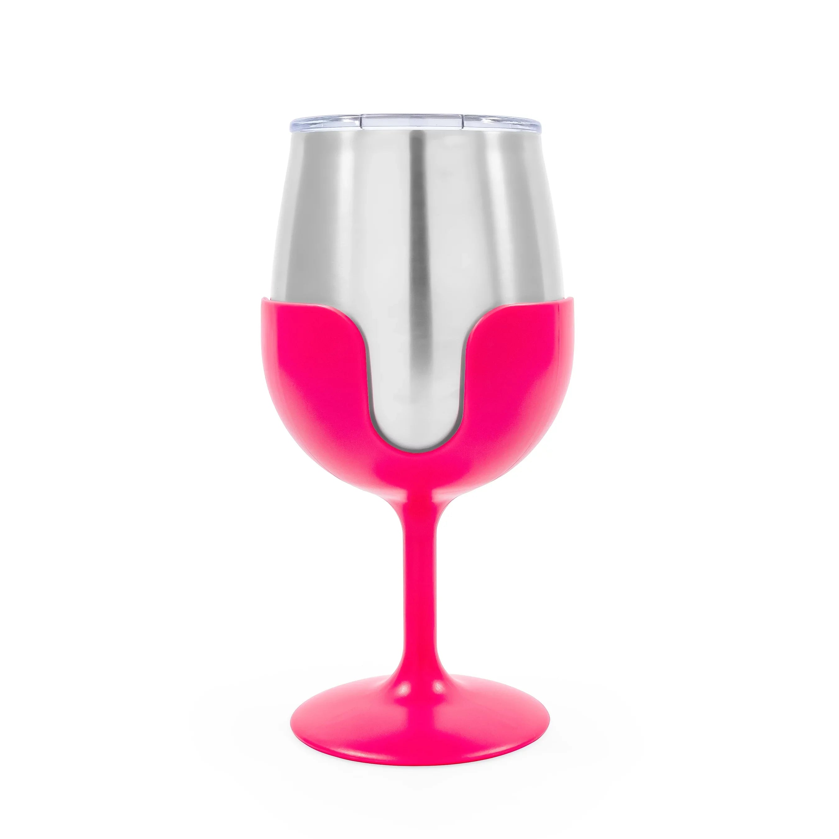 Camco Life is Better at the Campsite Wine Tumblers | Features a Vacuum Insulated Kitchen Grade 18/8 Stainless Steel Construction, 4 Colorful Removable Stems, and Comes in a 8oz Size (53068)