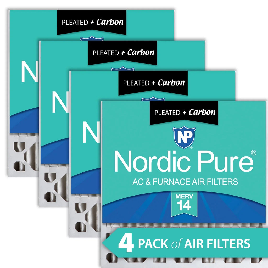 20x20x5 (4 3/8) Honeywell Replacement Furnace Filters  14 Plus Carbon 4 Pack