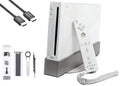 Nintendo Wii White Gaming Console +  Cable Cleaning Kit   Bundle Like New