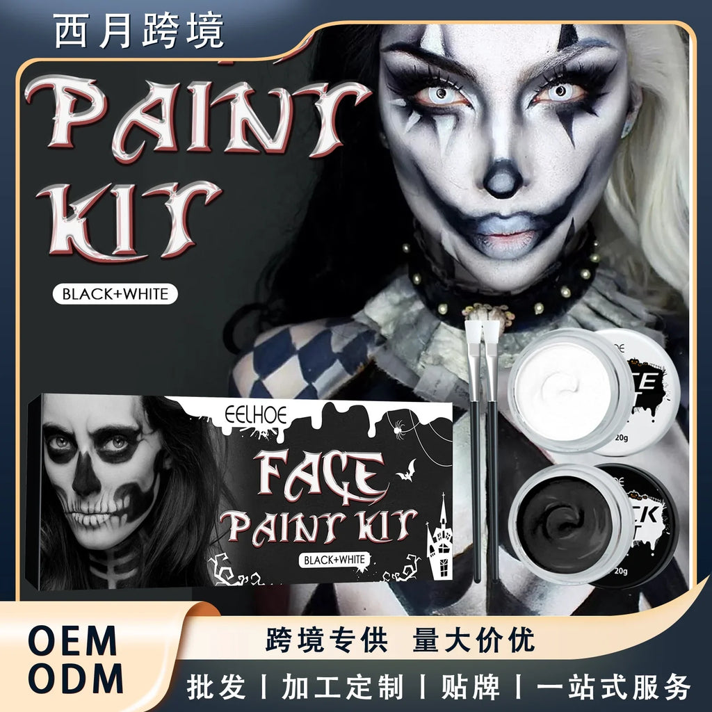Halloween black and white Body Paint Body Paint Vampire skull face zombie makeup paint