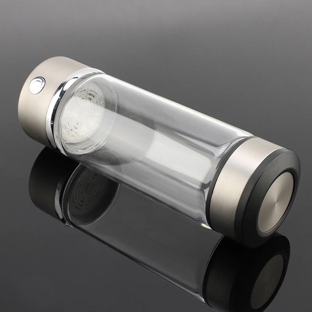 Nikou  Charging Rich Hydrogen Water Purifier Filter Glass Bottle Anti-Skid Portable Lonizer Cup
