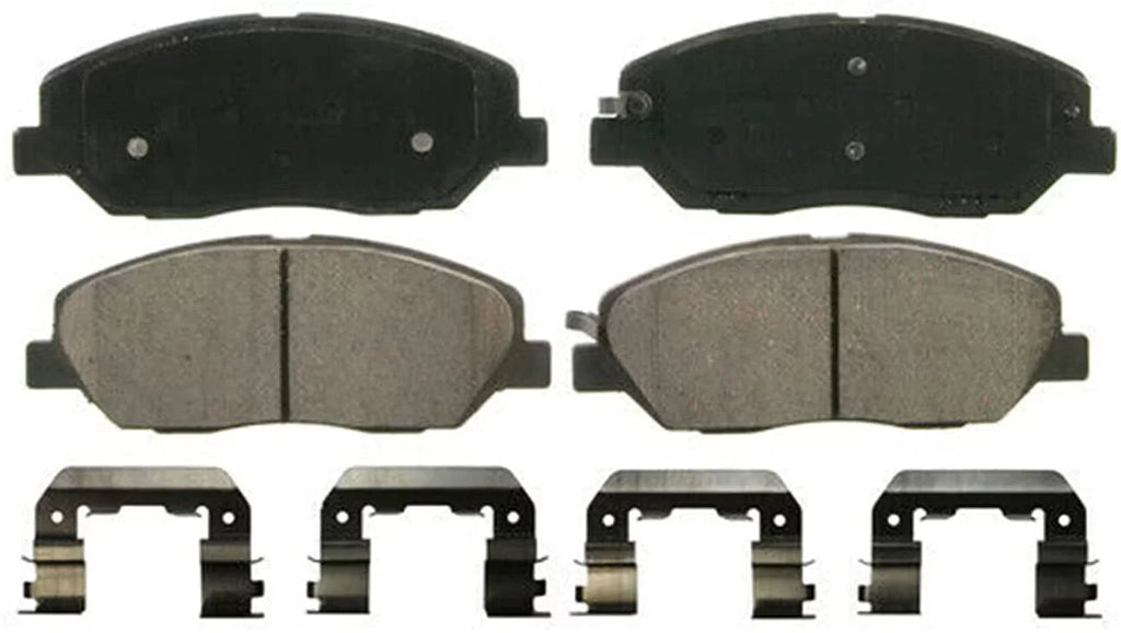 Detroit Axle - Brake Pads for 2007 2008 2009 Hyundai Santa Fe Front and Rear Ceramic Brake Pads w/Hardware Replacement Brakes