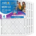 24x30x1 Air Filter  13 Comparable to  1500 - 2200 &  9 Electrostatic Pleated Air Conditioner Filter 4 Pack   Premium  Made 24x30x1 Furnace Filters by     .