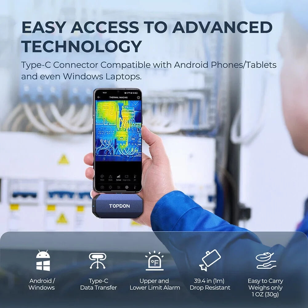 Thermal Imaging Camera 256x192  High Resolution Thermal Imager for Smartphones, Tablets &