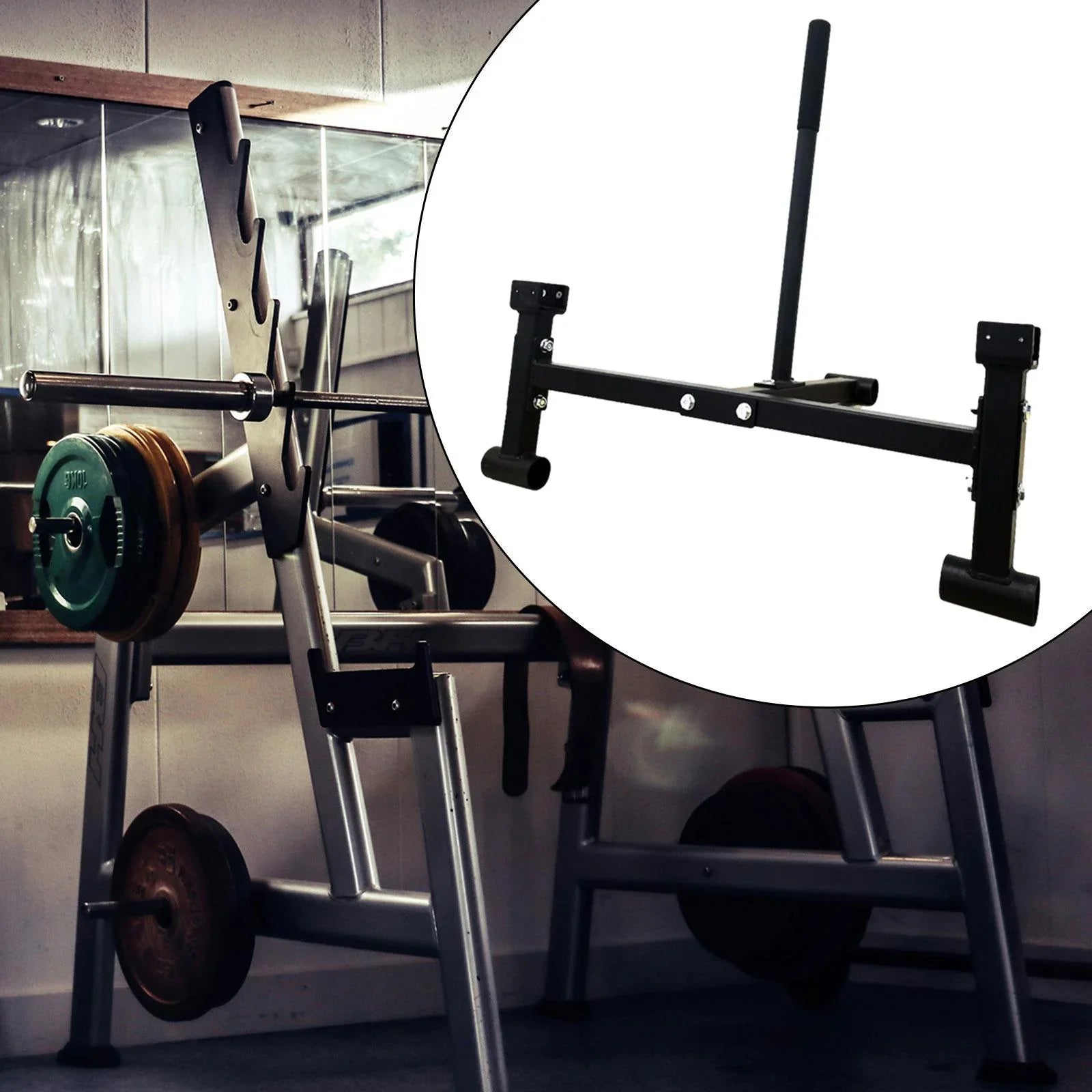 funtasica Deadlift Barbell Stand Compact Gym Equipment for Workout Sport Weight Plates