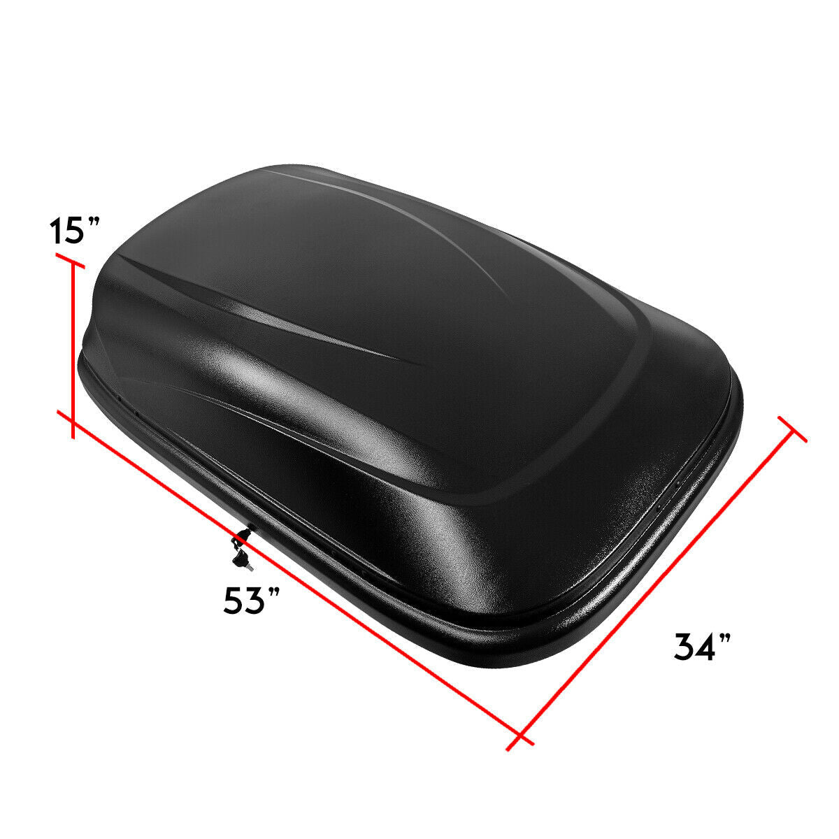 Teledu Waterproof Vehicle Roof Mount Travel Storage Box Car Top Cargo Carrier with Lock