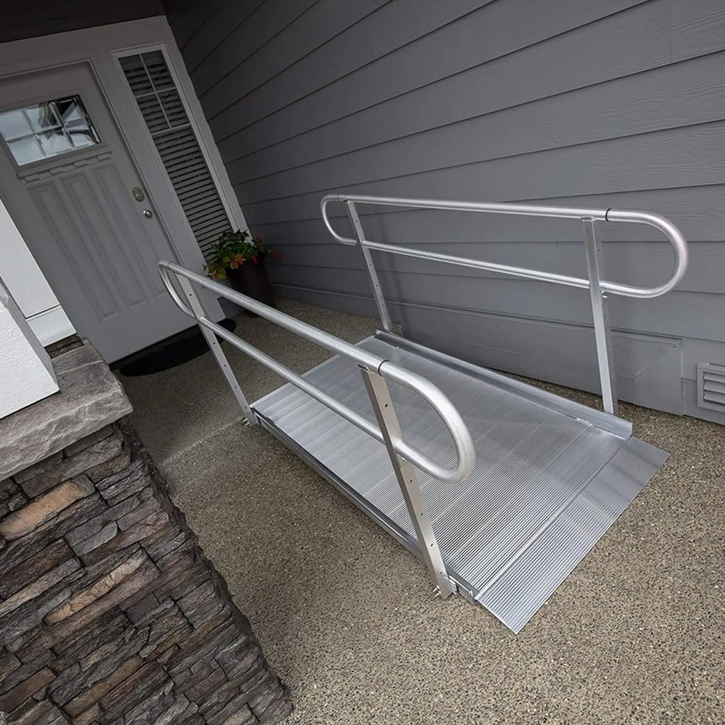 '-  3G 5 Foot Portable Wheelchair Ramp w/2 Line Handrails