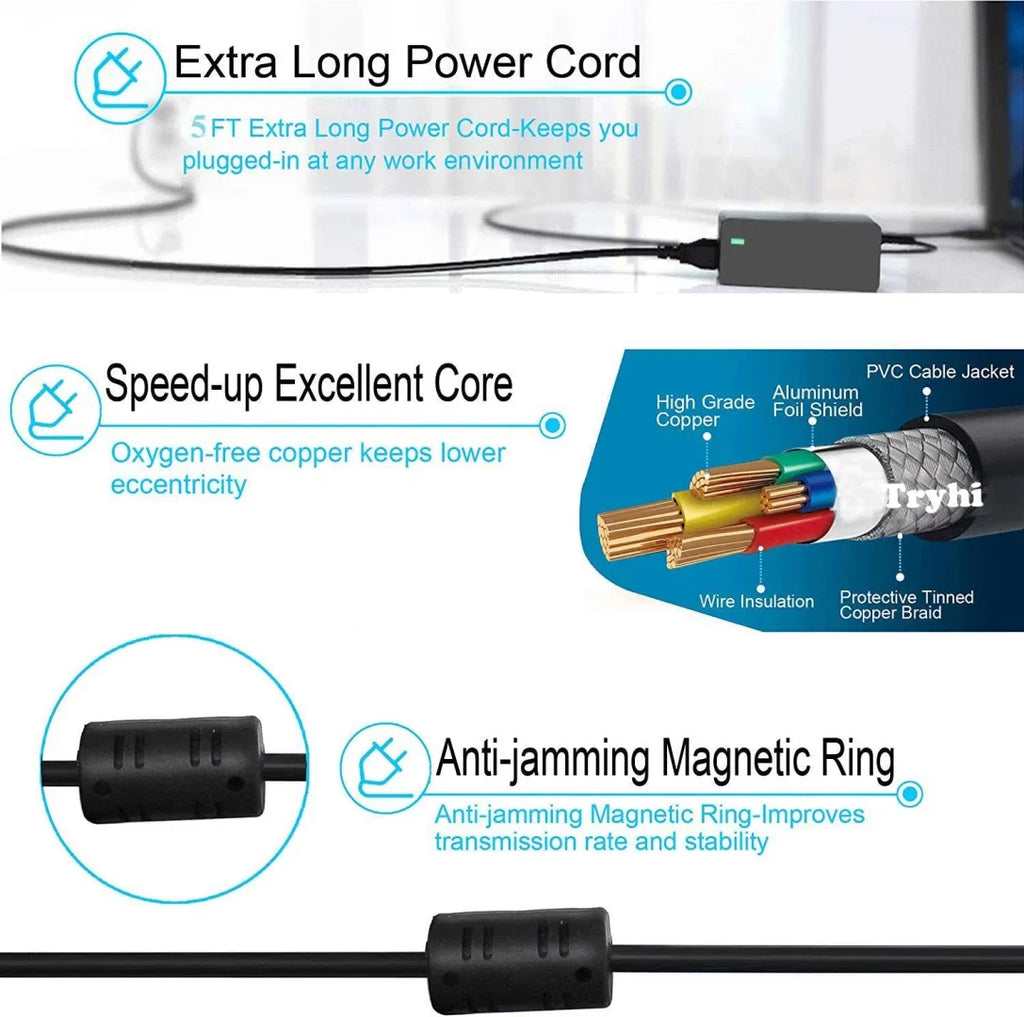 New Laptop Notebook  AdapterCharger Power Cord Supply for  ProBook 430- 440- 450- 455- 640- 645- 650- 655-