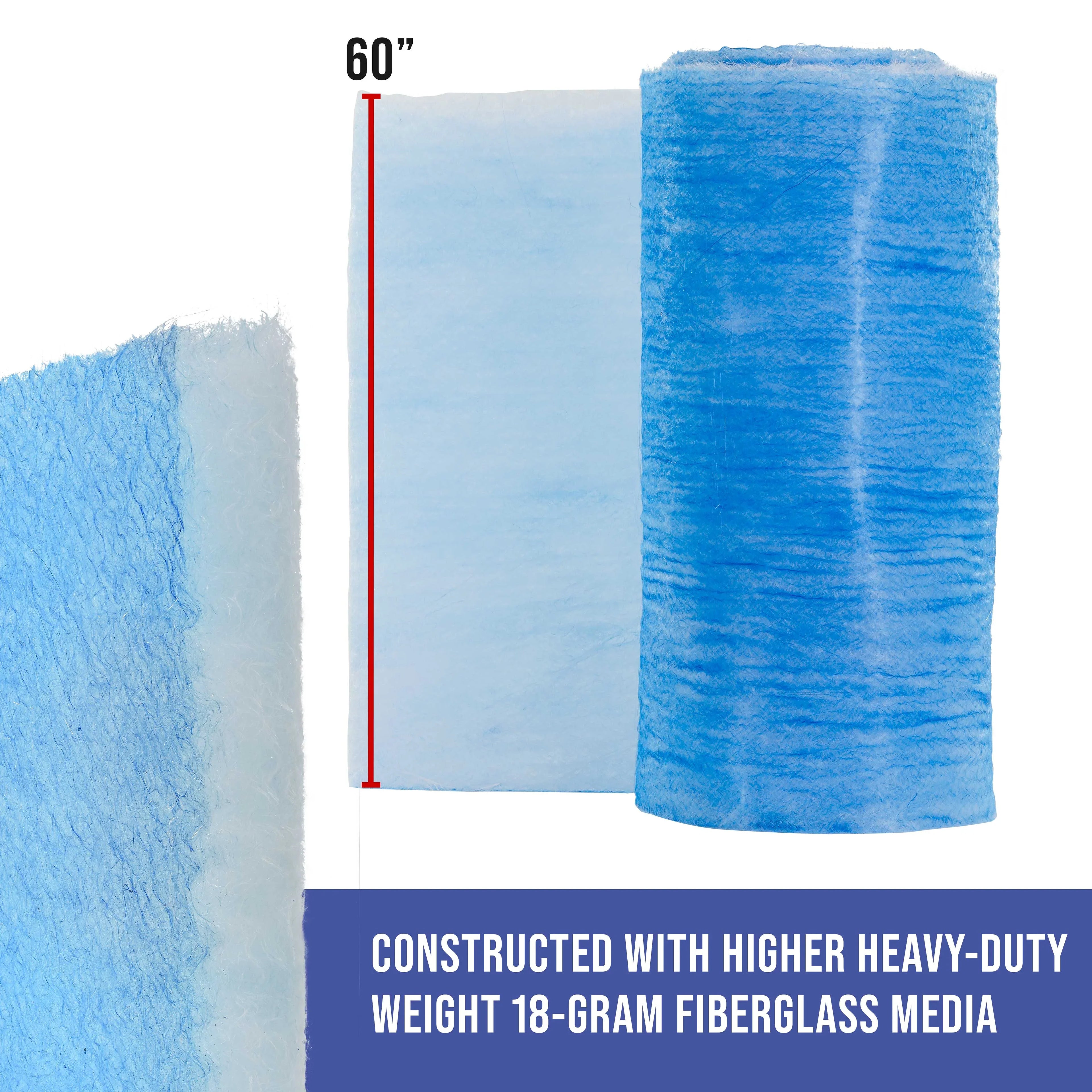 Master Elite Premium Paint Spray Booth Exhaust Filter Roll, 60" x 200' - 18 Gram Heavy-Duty Fiberglass Paint Arrestor - Captures Traps Overspray Paint Particles in Auto Autobody Refinish Booths