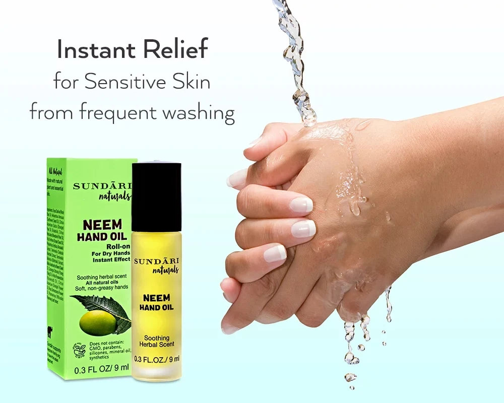 Sundari Naturals Neem Hand Oil 0.3 fl oz, each. Pack of 4.