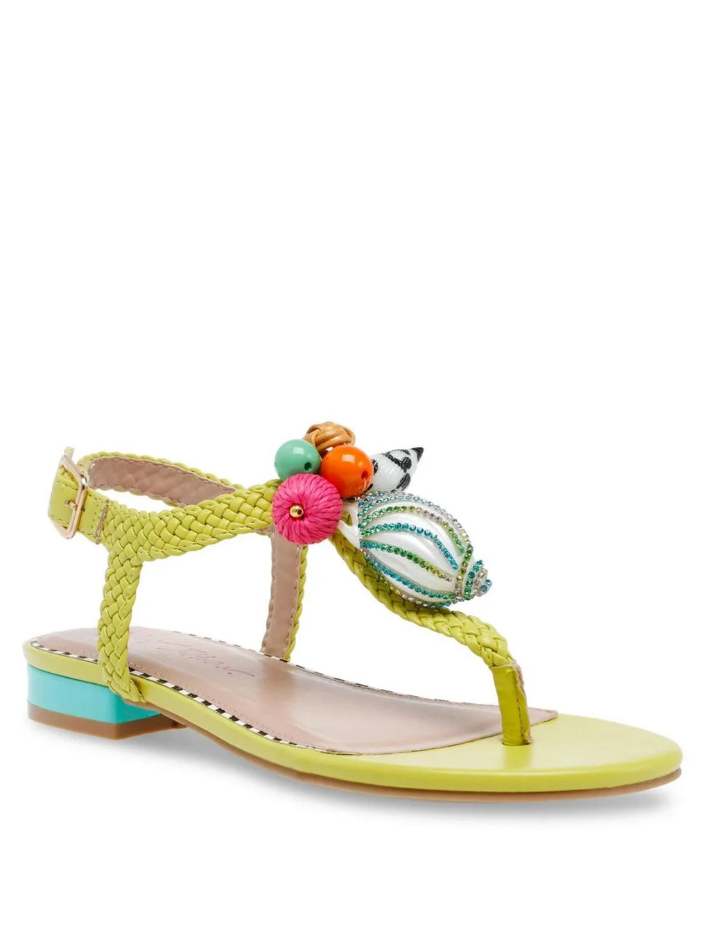 Betsey Johnson Womens Aleena Buckle Embellished Slingback Sandals