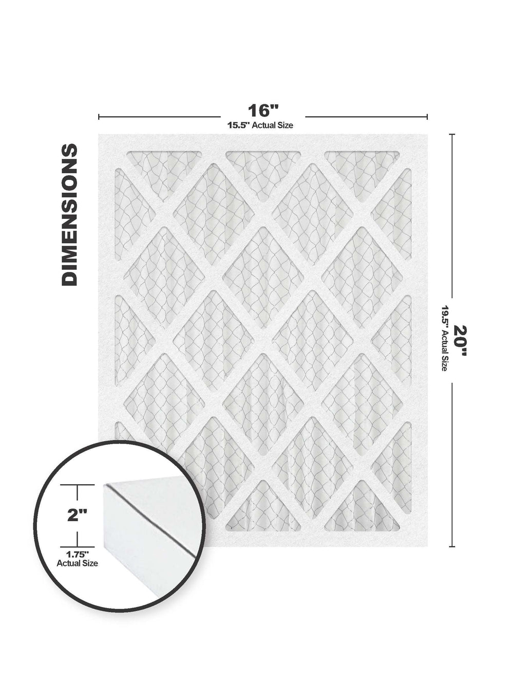 Accumulair Diamond 16x20x2  13 Air/Furnace Filters (6 pack)