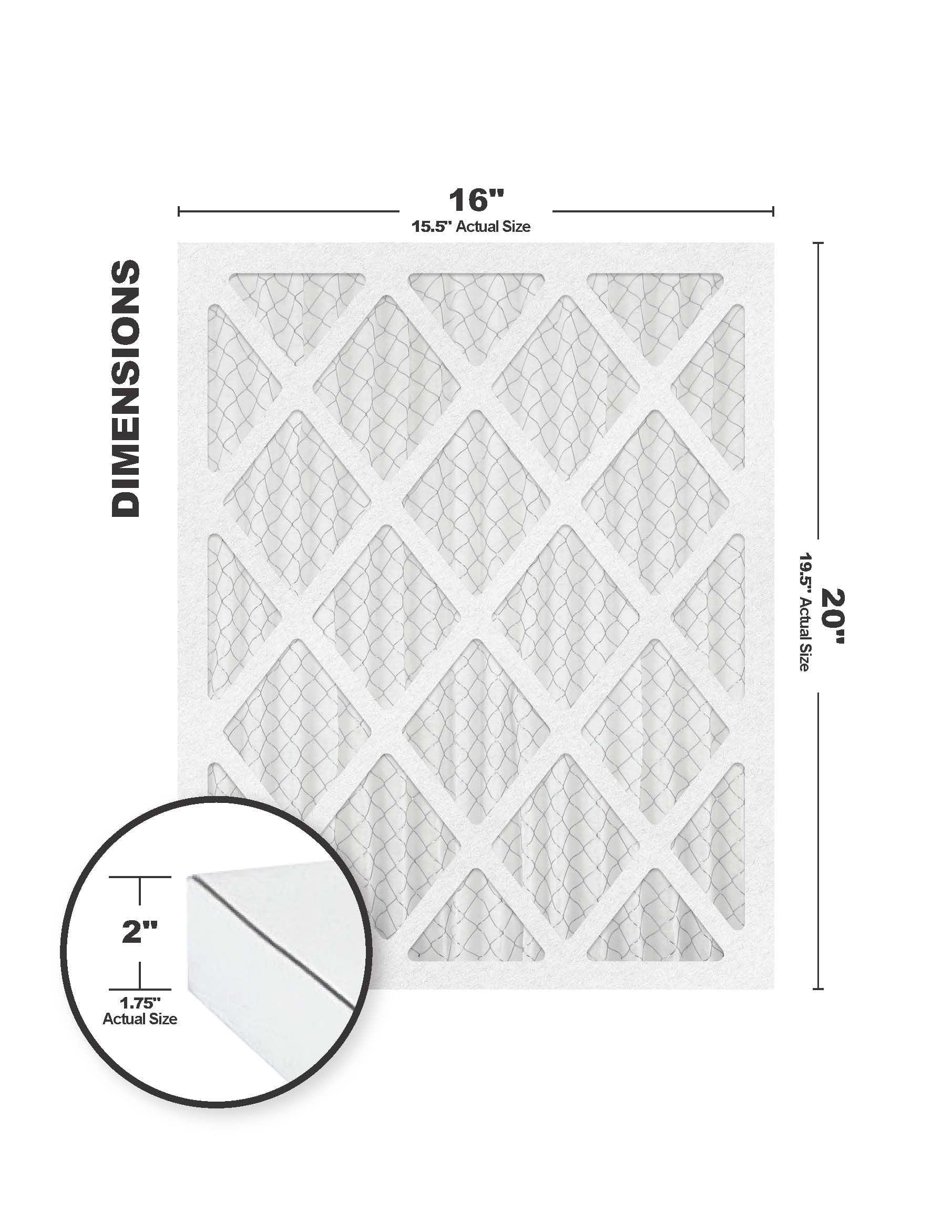 Accumulair Diamond 16x20x2  13 Air/Furnace Filters (6 pack)