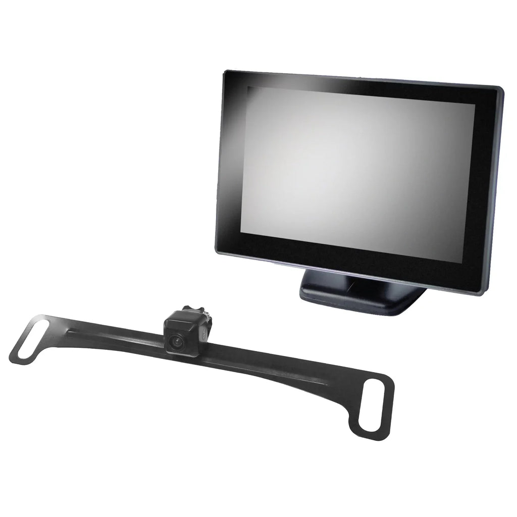 Vision  Vehicle Backup System with 5-Inch Rearview Monitor and License-Plate Camera System