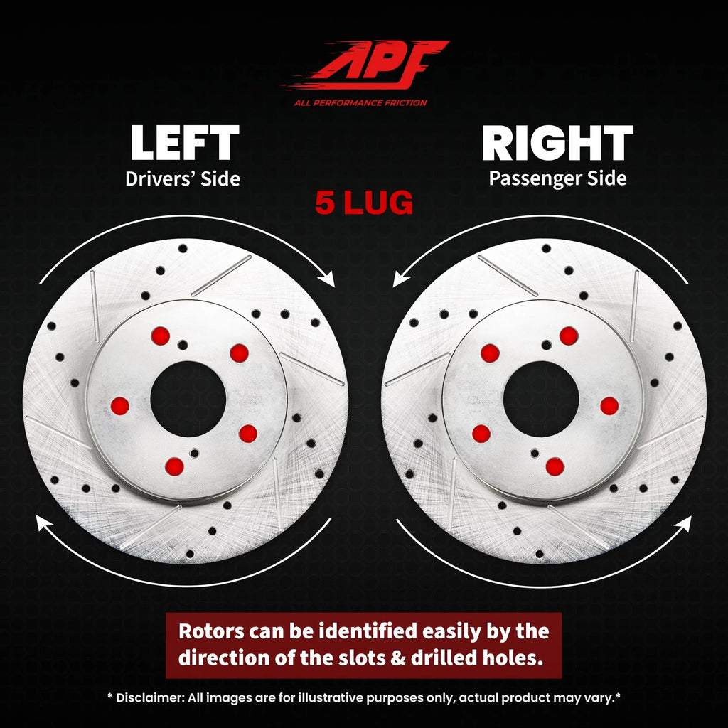 Rear Drill/Slot Zinc Brake Rotors For Ford Ranger 1998-2002