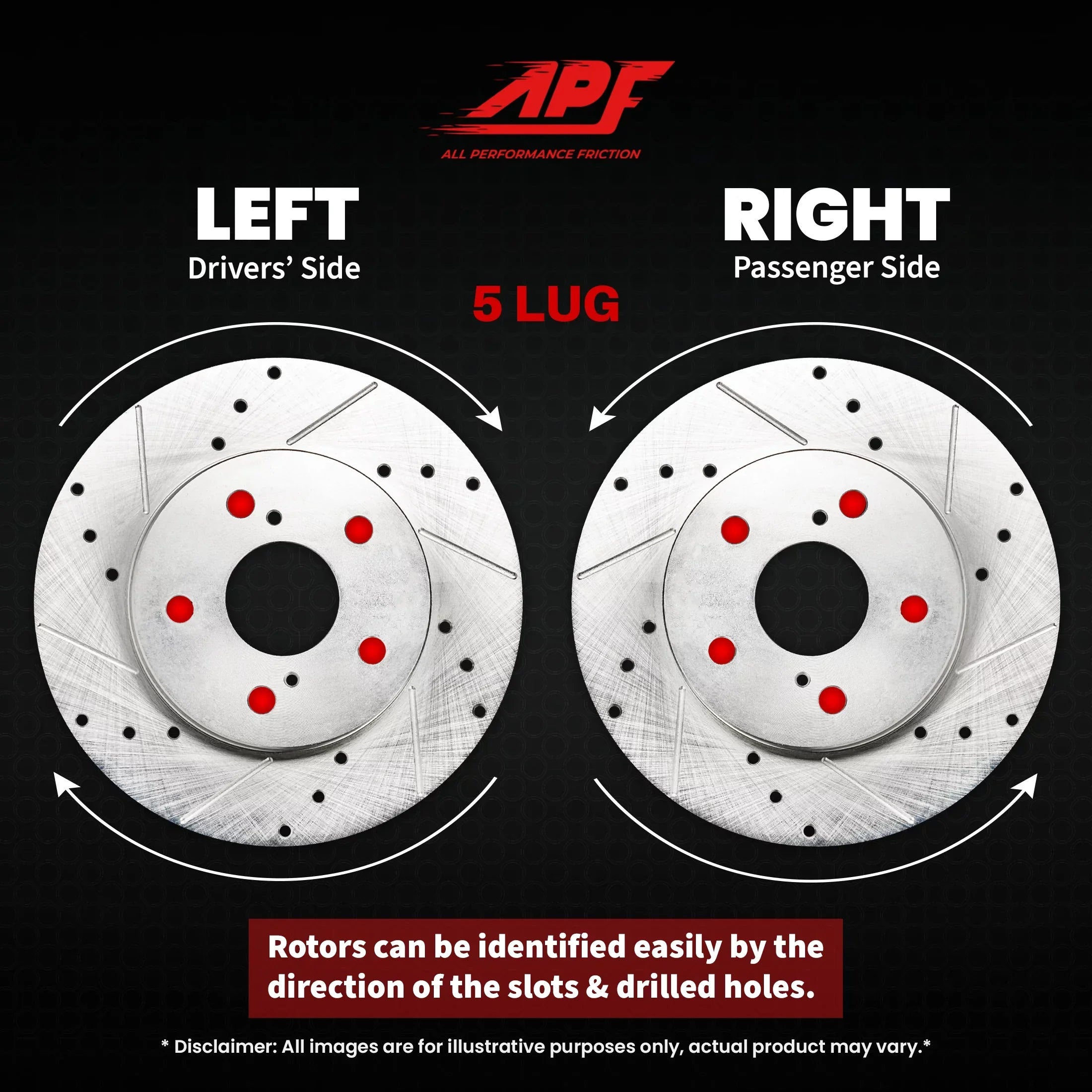 Rear Drill/Slot Zinc Brake Rotors For Ford Ranger 1998-2002