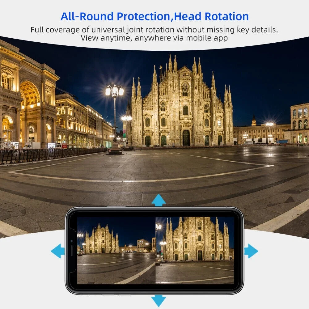 Outdoor Waterproof Camera Real-time Two-Way Audio Enhanced Dual Antenna  Card Slot 1080P