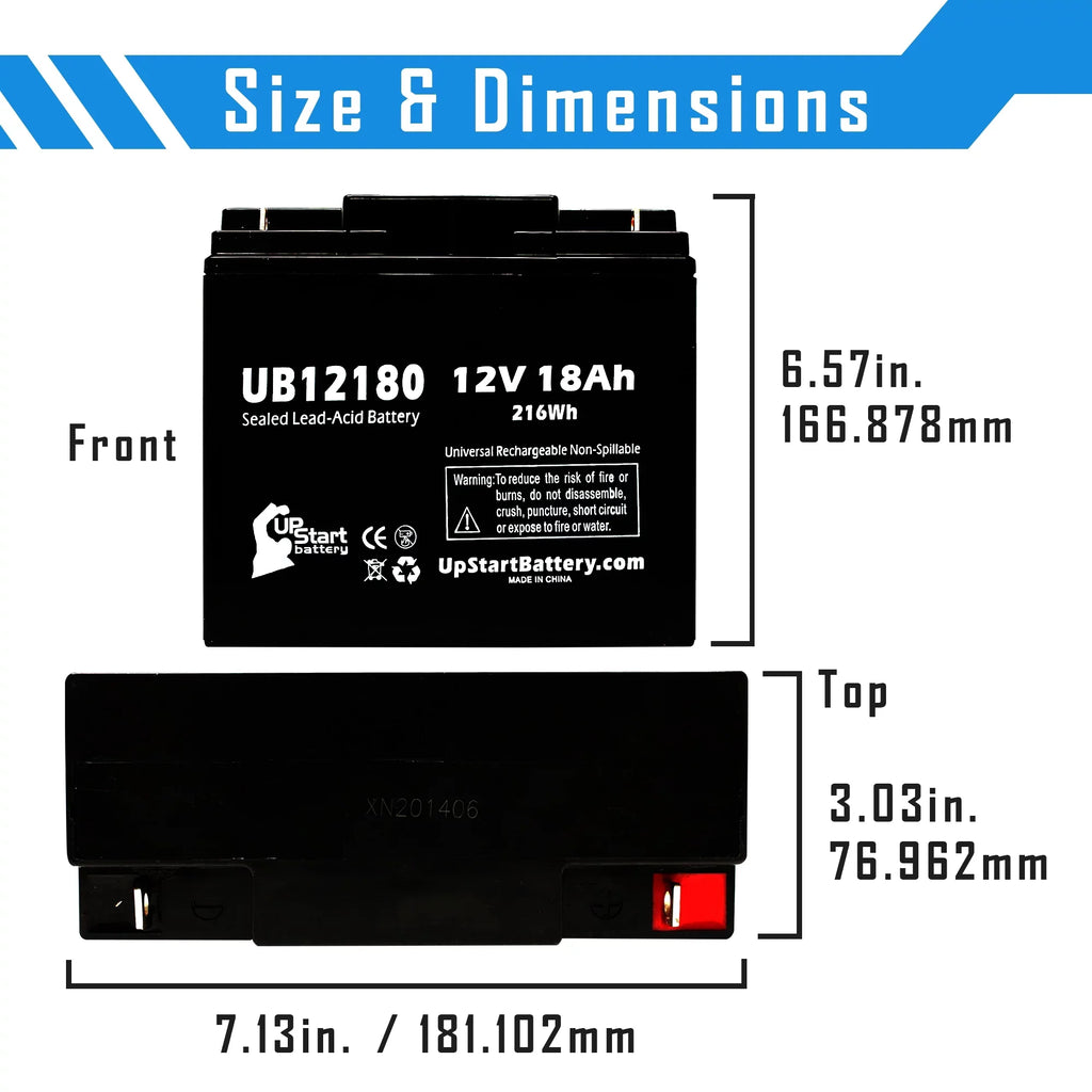 5x Pack - Compatible     Battery - Replacement  Universal Sealed Lead Acid Battery (12V, 18Ah, 18000mAh,  Terminal, , )